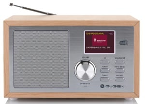 Radio GoGEN DAB 620 BTCS, 5W, DAB+/FM, Bluetooth, LCD color, ceas cu alarma, argintiu/maro - Img 2
