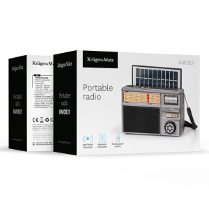 Radio portabil cu incarcare solara, 3 W, Bluetooth, AM/FM/SW, USB-A, USB-C, microSD, AUX - Img 4
