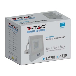 REFLECTOR LED SMD 20W 400K IP65 CU SENZOR MISCARE - ALB - Img 8