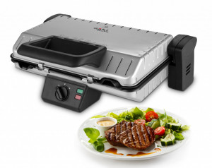 RESIGILAT - Contact grill GALLET CHARTRES GRI660, 1600W, placi detasabile, deschidere la 180 grade - Img 6