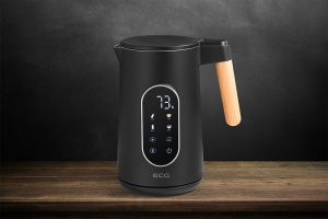 RESIGILAT - Fierbator electric ECG RK 1799 Smart Black, 1.7 litri, 2200 W, pereti dubli, panou tactil, functii presetate, negru - Img 11