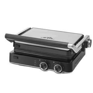 RESIGILAT - Gratar electric ETA GrilChef 5156, 2000 W, otel inoxidabil, deschidere la 180 de grade, 2 termostate