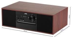 RESIGILAT - Microsistem audio JVC RD-E761, 16 W, Bluetooth, FM, player CD, USB, conversie CD audio in mp3, intrare AUX, lemn - Img 12