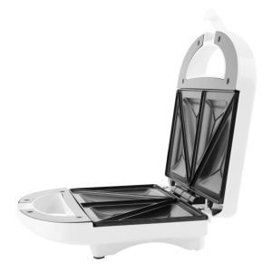 RESIGILAT - Sandwich maker GALLET SAUMUR CRO625, 800 W, 4 sandwich-uri triunghiulare, alb - Img 8