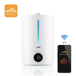 RESIGILAT - Umidificator de aer cu ultrasunete 2 in 1 ETA Moisty Smart 2629 0000, 5 litri, 25 W, LCD, aromaterapie, alb - Img 2