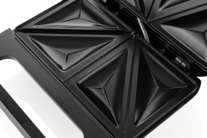 Sandwich maker ETA Krusto 4163 90000, 750W, 4 sandwich-uri triunghiulare, placi nonaderente, otel inoxidabil - Img 3