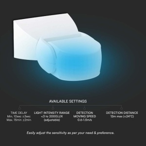 SENZOR DE MISCARE 300W 180GR IP65 - ALB - Img 6