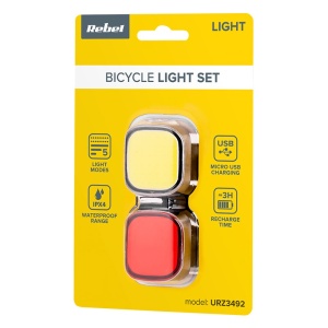 SET ILUMINAT BICICLETA FATA SPATE USB - Img 5
