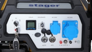Stager FD 6500ER Automatic Generator curent monofazat, 230V, 5.5kW, benzină, conector ATS, multistart, autonomie pana la 20h