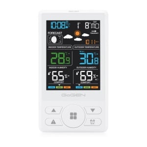 Statie meteo cu prognoza animata GoGEN ME 1250W, LCD color, senzor extern fara fir, alb - Img 5