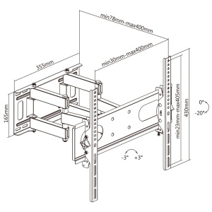 SUPORT UNIVERSAL LED TV CURBAT 32-55 INCH - Img 7