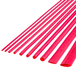 TUB TERMOCONTRACTABIL 10MM/1M ROSU SET 10 BUC
