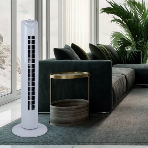 Ventilator turn LENTZ 80043, 45W, 81cm, 3 viteze, oscilatie, alb - Img 2