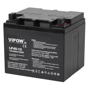 ACUMULATOR STATIONAR AGM VRLA 12V 40AH VIPOW