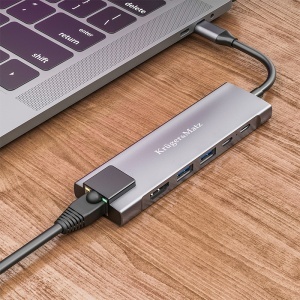 ADAPTOR HUB USB TIP C HDMI/2X USB3.0/2X USB TIP C/RJ45 - Img 9