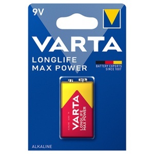 BATERIE ALCALINA MAX POWER 9V BLISTER 1 BUC VARTA