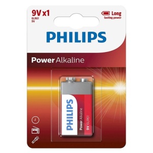 BATERIE POWER ALKALINE 9V BLISTER 1 BUC PHILIPS - Img 1