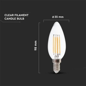 BEC E14 CU FILAMENT LED DIMABIL 4W 3000K - Img 3