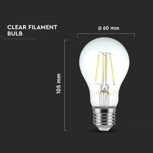 BEC E27 A60 CU FILAMENT DIMABIL LED 8W 3000K ALB CALD - Img 4