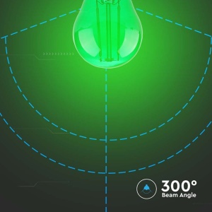 BEC LED G45 E27 2W CU FILAMENT LUMINA VERDE - Img 6