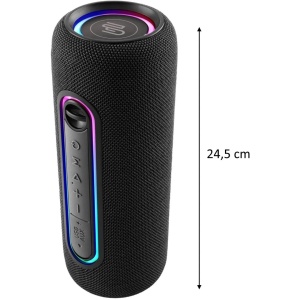 Boxa portabila GoGEN CLUBEE BS 370B, 24 W, 3.7V/3000 mAh, Bluetooth, TWS, USB, intrare AUX, IPX 5, negru - Img 9