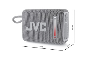 Boxa portabila JVC XS-E114G, 5W, radio FM, Bluetooth, IPX6, Litiu-ion 3,7 V / 2000 mAh, gri - Img 2