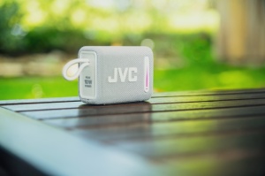 Boxa portabila JVC XS-E114G, 5W, radio FM, Bluetooth, IPX6, Litiu-ion 3,7 V / 2000 mAh, gri - Img 12