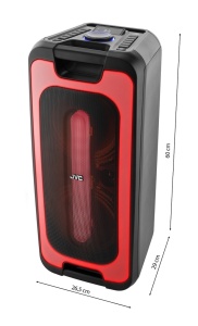 Boxa portabila JVC XS-EP424B, 140W, Bluetooth, USB, Radio FM, Microfon, AUX IN, Negru - Img 9