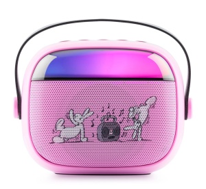 Boxa portabila pentru copii GoGEN BOB A BOBEK PARTY, 3.2 W, USB, Micro SD, microfon fara fir, 3.7V / 1200mAh , roz - Img 4