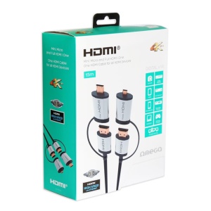 CABLU HDMI - HDMI + ADAPTOR C / D V 1.4 1.5M - Img 3