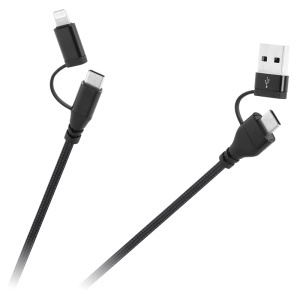 CABLU USB A/C - USB C/LIGHTNING (2+2) 1M - Img 2