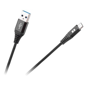 CABLU USB - MICRO USB 100CM NEGRU REBEL - Img 1
