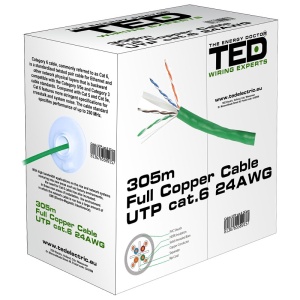 CABLU UTP CAT 6 CUPRU 0.5MM 305M TED ELECTRIC - Img 2