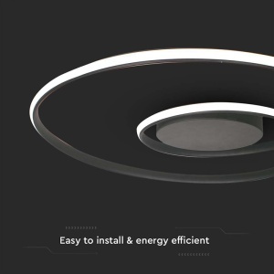 CANDELABRU LED DIMABIL 48W 3000K 62X62X10CM - NEGRU - Img 4