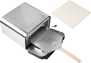Cuptor electric pentru Pizza ECG Forza 4500, 1850 W, 450 °C, 45 litri, 5 programe, control digital, negru - Img 9