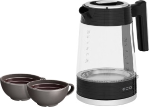 Fierbator electric ECG RK 1750 Stripe, 2200 W, 1.7 litri, sticla borosilicata, elemente din otel inoxidabil - Img 12