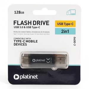 FLASH DRIVE USB 3.0 SI TYPE C 128GB C-DEPO PLATINET - Img 2
