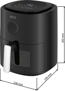 Friteuza cu aer fierbinte ECG AF 4020 Compact Fry, 3.8 litri, 1300 W, control digital, 8 programe, temperatura 80-200°C - Img 21