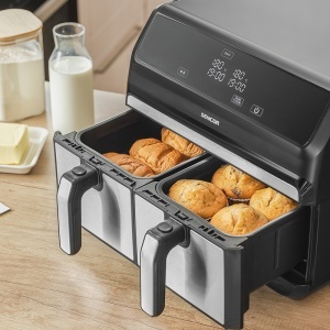 FRITEUZA DUBLA AIRFRYER 2X4 L 1700W VITAFRYER SENCOR - Img 4