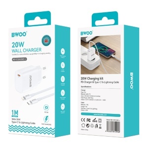 INCARCATOR RETEA 20W USB C + CABLU LIGHTNING - Img 6
