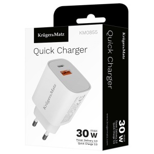 INCARCATOR RETEA GAN PD 3.0 QC 3.0 30W KRUGER&MATZ - Img 7