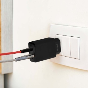 INCARCATOR RETEA QC 20W USB SI TIP C - NEGRU - Img 6