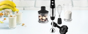 INCOMPLET - Blender de mana ETA Sapelo 5013, 800 W, 6 viteze + TURBO, accesoriu piure, lame si elemente din otel inoxidabil - Img 2