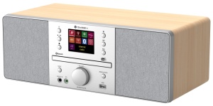 Internet radio GoGEN IR 267 BTDAB, 2x10W, DAB+/FM, CD, LCD, Bluetooth, Spotify Connect, argintiu/maro - Img 1
