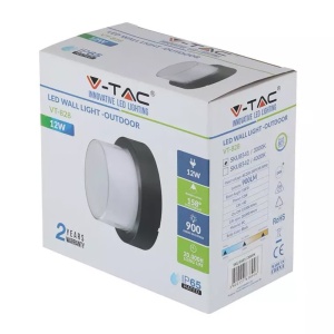LAMPA LED 12W IP65 3000K ALB CALD - NEGRU - Img 6