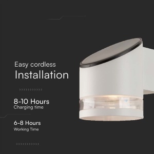 LAMPA LED CU INCARCARE SOLARA 1W IP54 3000K - ALB - Img 6