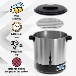 OALA ELECTRICA DE PASTEURIZARE 28L 2600W AD 4496 ADLER - Img 11