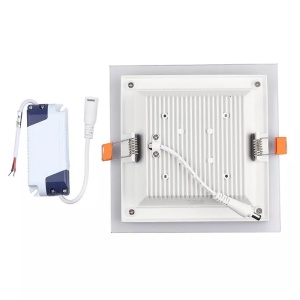 PANOU LED PATRAT INCORPORABIL 18W 6400K ALB RECE, STICLA - Img 5