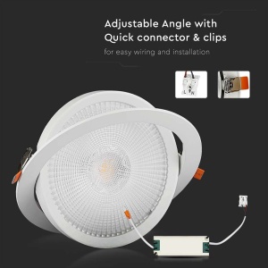 PANOU LED UNGHI REGLABIL 30W 6400K ALB RECE - Img 9