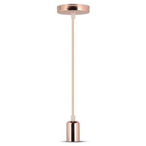 PENDUL TAVAN SOCLU E27 METAL GOLD ROSE - Img 2